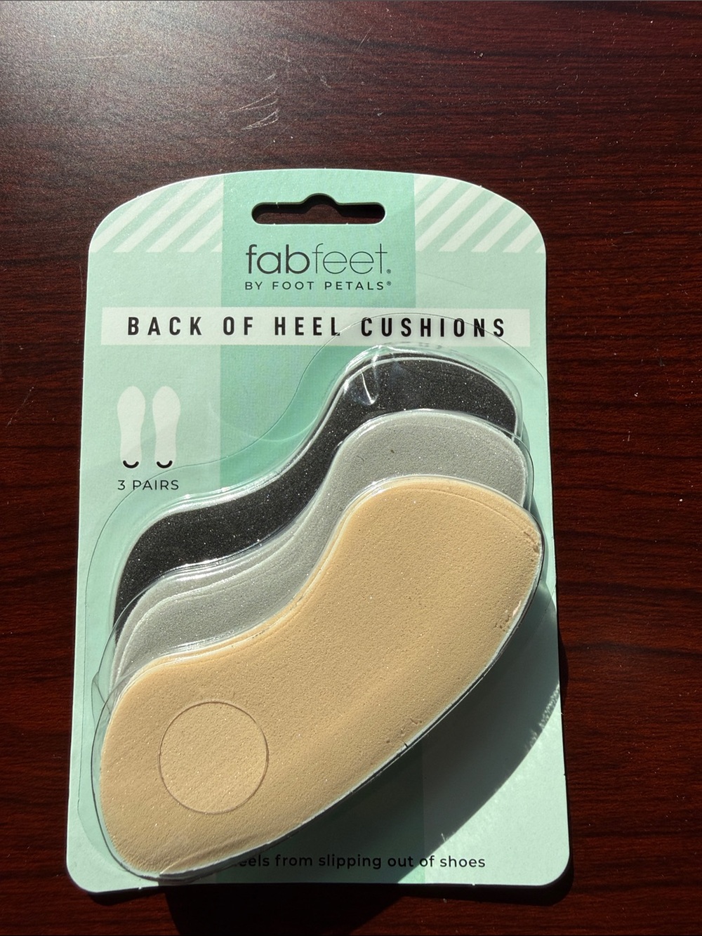 Back of Heel Cushions - Beige/Gray/Black